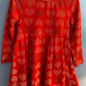Girls 4T Joe Fresh Long Sleeve Valentines Dress.
